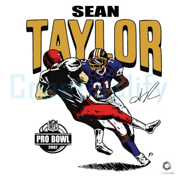 Sean Taylor Commanders NFL Pro Bowl 2007 PNG