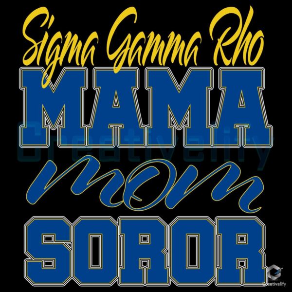 Sigma Gamma Rho Mom SVG Design for Proud Sorors