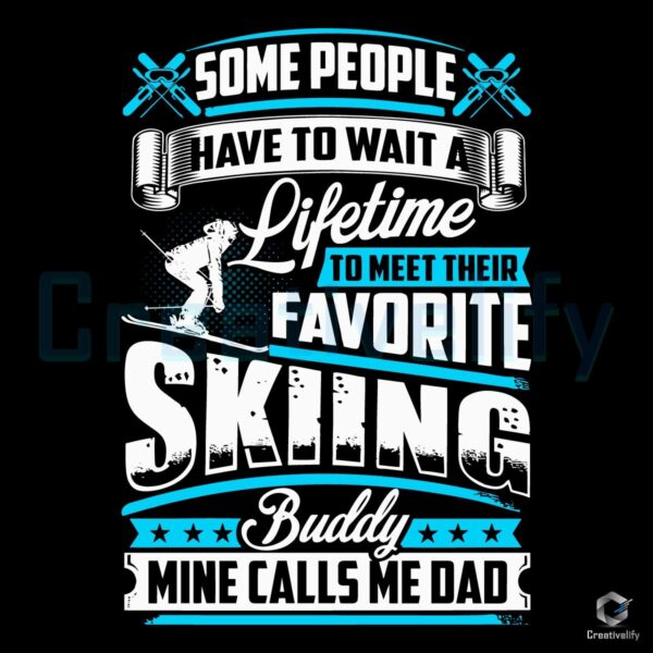 Skiing Dad A Lifetime Legend in PNG Style