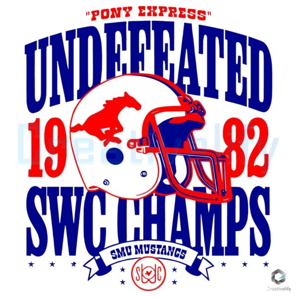 SMU Mustangs 1982 SWC Champs Pony Express Legacy SVG