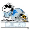 Snoopy Woodstock Detroit Lions Helmet Logo SVG Design