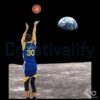 Stephen Curry Throws The Ball Into Space PNG