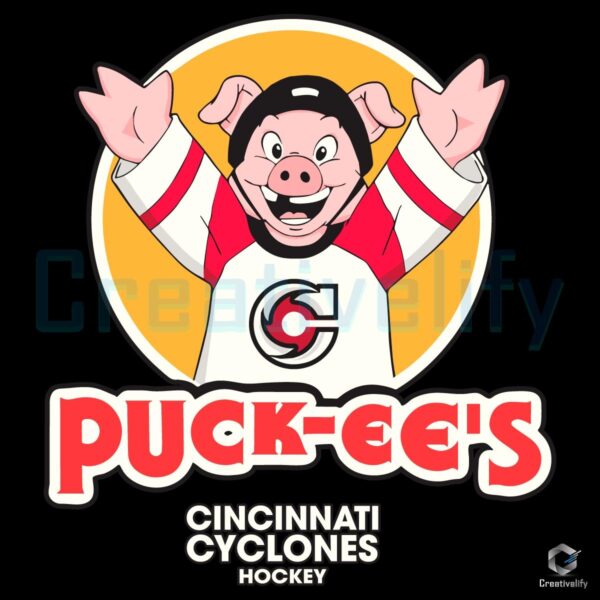 SVG of Puck Ees Cincinnati Cyclones Hockey Mascot Puckchop