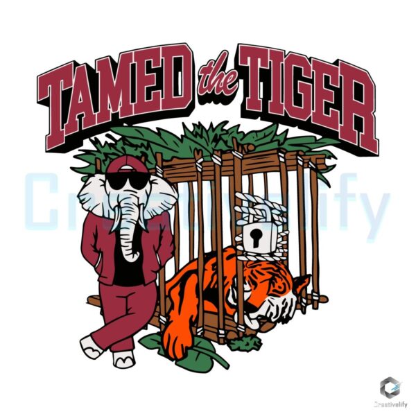 Tamed The Tiger Alabama Vs Auburn Tigers SVG