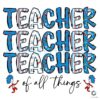 Teacher of All Things Dr Seuss Thing 1 Thing 2 PNG Design