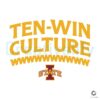 Ten Win Culture Iowa State Cyclones Football SVG