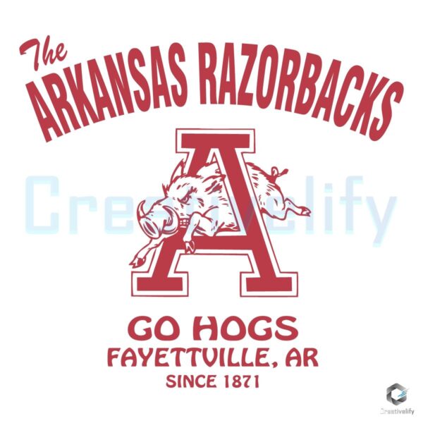 The Arkansas Razorbacks Go Hogs Football SVG