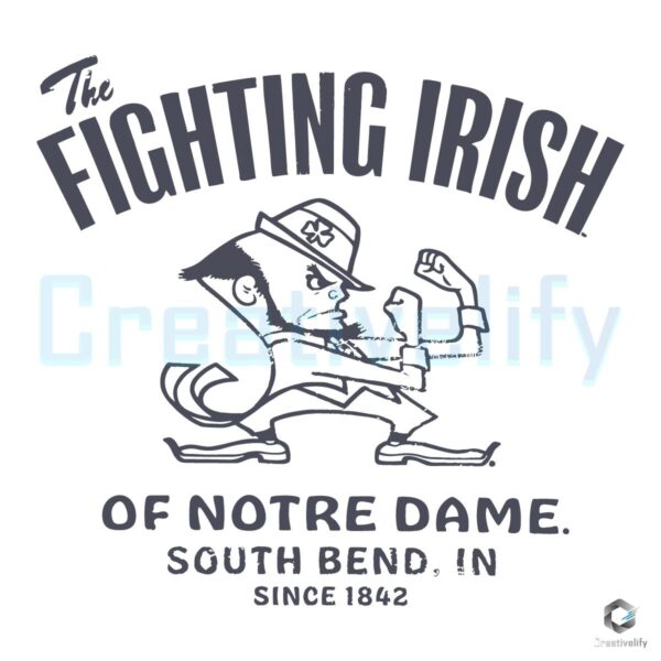 The Fighting Irish Of Notre Dame Logo Mascot Football SVG