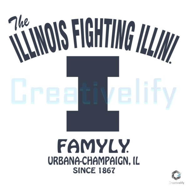 The Illinois Fighting Illini Football Familly SVG