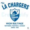 The LA Chargers High Boltage Football SVG