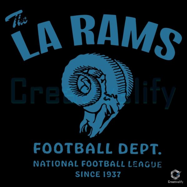 The LA Rams Football Dept Logo SVG