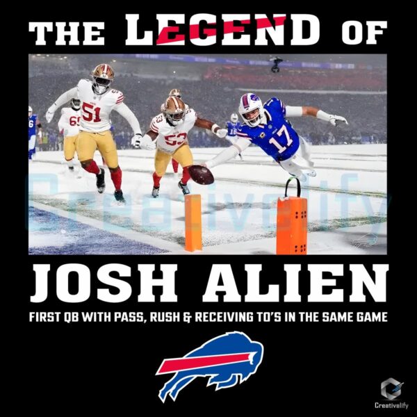 The Legend Of Josh Allen Bills Football PNG