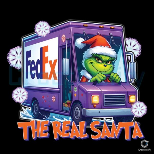 The Real Santa Christmas Grinch Carrier FedEx PNG