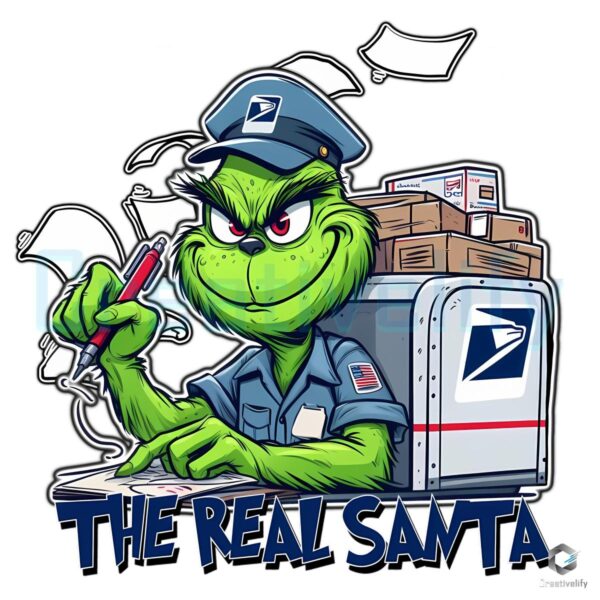 The Real Santa Grinch Postman PNG