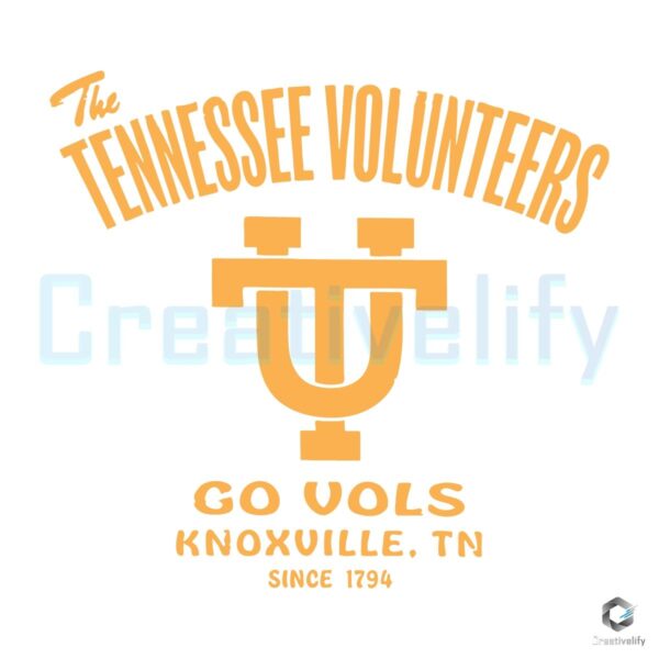 The Tennessee Volunteers Football Go Vols SVG