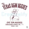 The Texas A&M Aggies Gig Em Aggies Football SVG