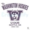 The Washington Huskies U Dub Football SVG