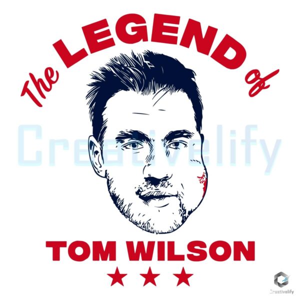 Tom Wilson Capitals Legend in Hockey Art PNG Download