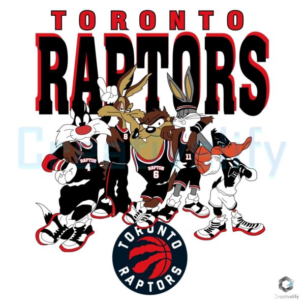 Toronto Raptors x Looney Tunes NBA Basketball SVG Design