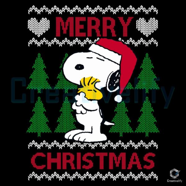 Ugly Christmas Peanuts Snoopy Woodstock SVG