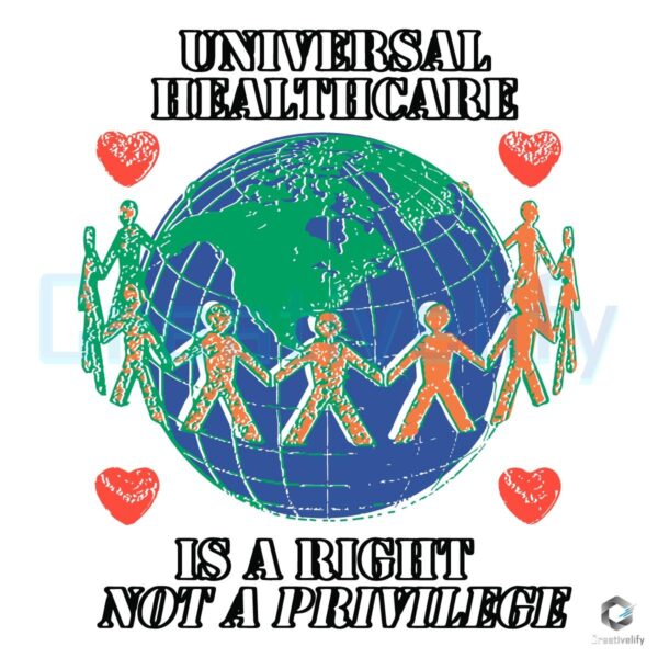 Universal Healthcare A Right Not a Privilege SVG Design