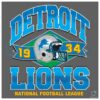 Vintage 1934 Detroit Lions NFL Design PNG Format