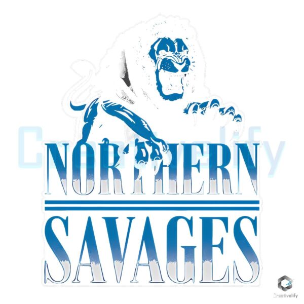 Vintage Detroit Lion Northern Savages PNG Design