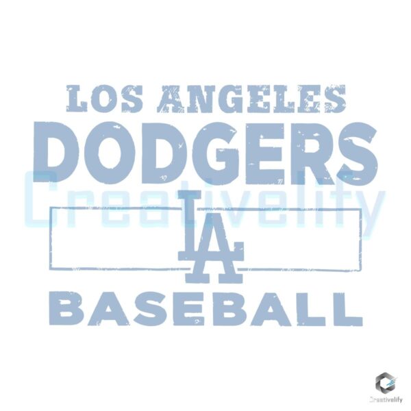 Vintage Los Angeles Dodgers Baseball Art PNG Design