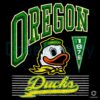 Vintage Oregon Ducks 1876 Football Logo in Retro PNG Style