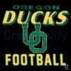 Vintage Oregon Ducks Football Logo Retro Style PNG