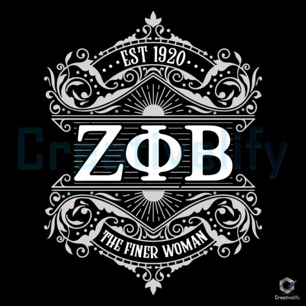 Vintage Zeta Phi Beta SVG The Finer Woman Since 1920