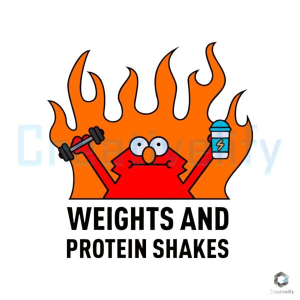 Weights and Protein Shakes Gymer SVG