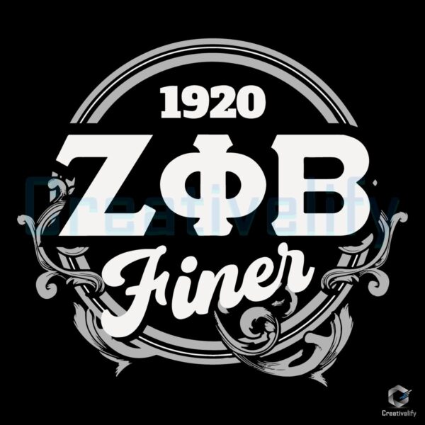 Zeta Phi Beta 1920 Finer Woman SVG Design