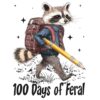 100 Days of Hilarious Feral Raccoon PNG Designs