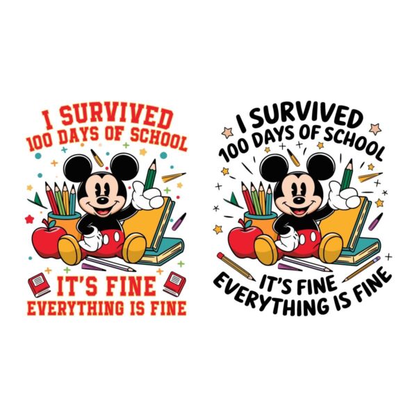 100 Days Smarter with Mickey Mouse SVG PNG Design