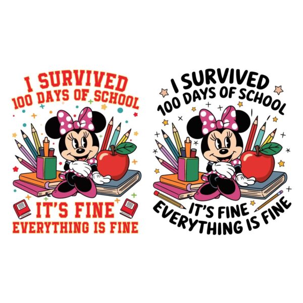 100 Days Smarter with Minnie Mouse SVG or PNG Design