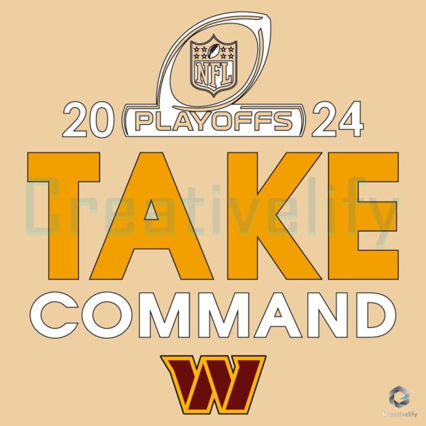 2024 NFL Playoffs Washington Commanders SVG Design