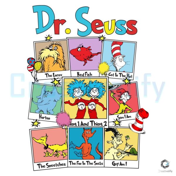 Dr. Seuss Characters Collage PNG