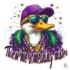 Throw me something mister Mardi Gras Duck PNG