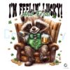 I'm Feelin' Lucky Racoon Beer Patrick's Day PNG