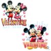 Adorable Valentine Mickey Minnie Couple PNG Design