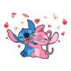 Adorable Valentine Stitch Angel Hugging SVGPNG Design