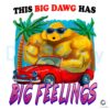 Big Dawg Bigger Feelings Canvas PNG Design