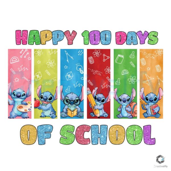 Bright Cheery 100 Days of School SVGPNG Design