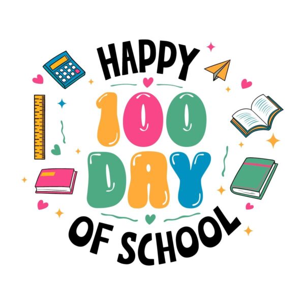 Celebrate 100 Days of School with a Fun 100th Day PNG Design