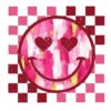 Checkered Smiley Face SVG for Valentine Vibes