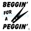 Clothespin Begging for a Pegging SVG Design