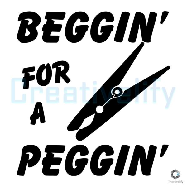 Clothespin Begging for a Pegging SVG Design