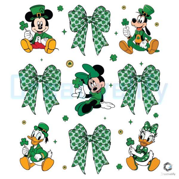 Coquette Bow Disney Friends St Patricks Day PNG Magic