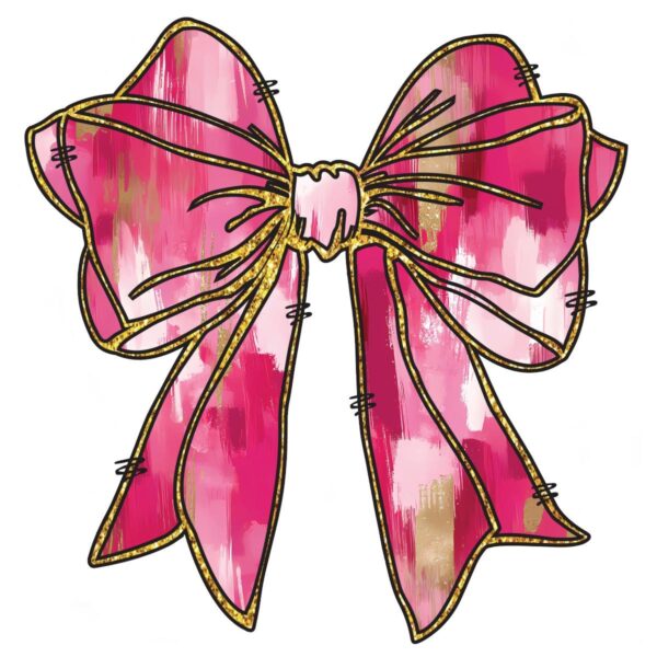 Coquette Pink Bow Valentine Charm in PNG